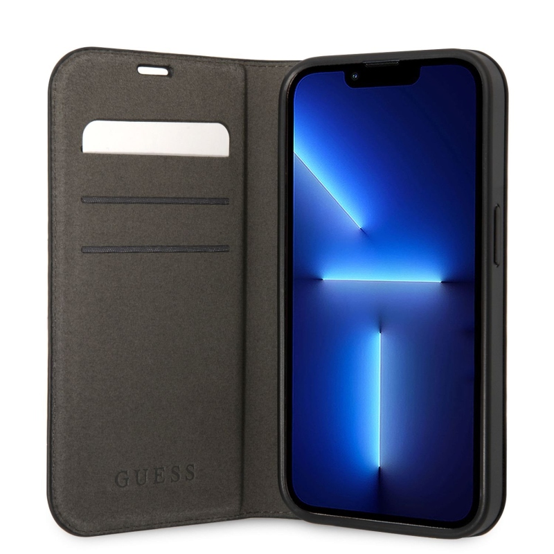 Guess PC/TPU 4G Metal Camera Outline Book Puzdro pre iPhone 14 Pro Black