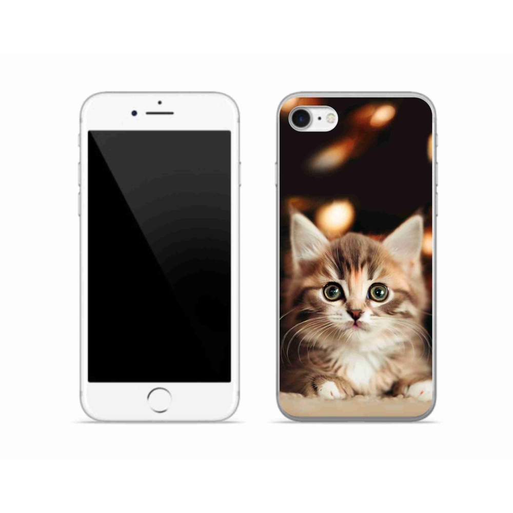 Gélový kryt mmCase na iPhone SE (2020) - roztomilé mačiatko 2