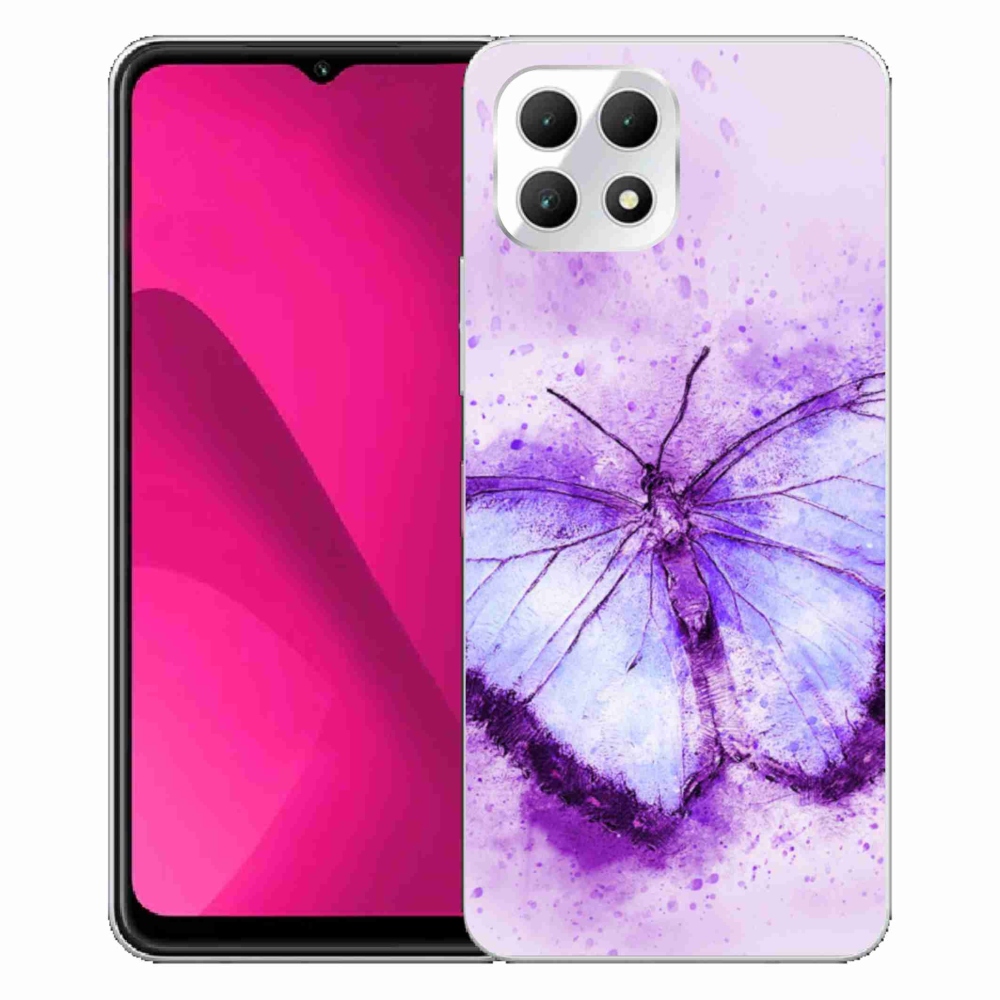 Gélový kryt mmCase na T-Mobile T Phone 2 - fialový motýľ