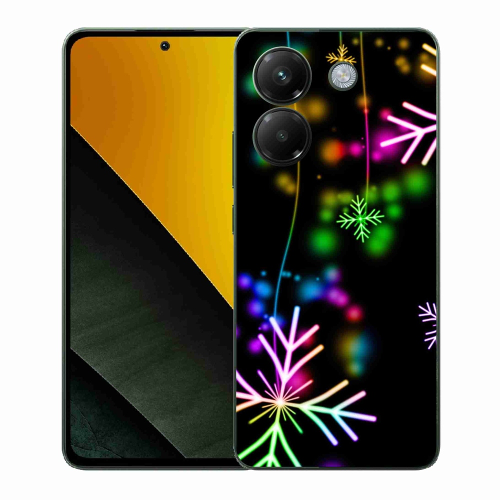 Gélový kryt mmCase na Xiaomi Poco M7 Pro 5G - farebné vločky