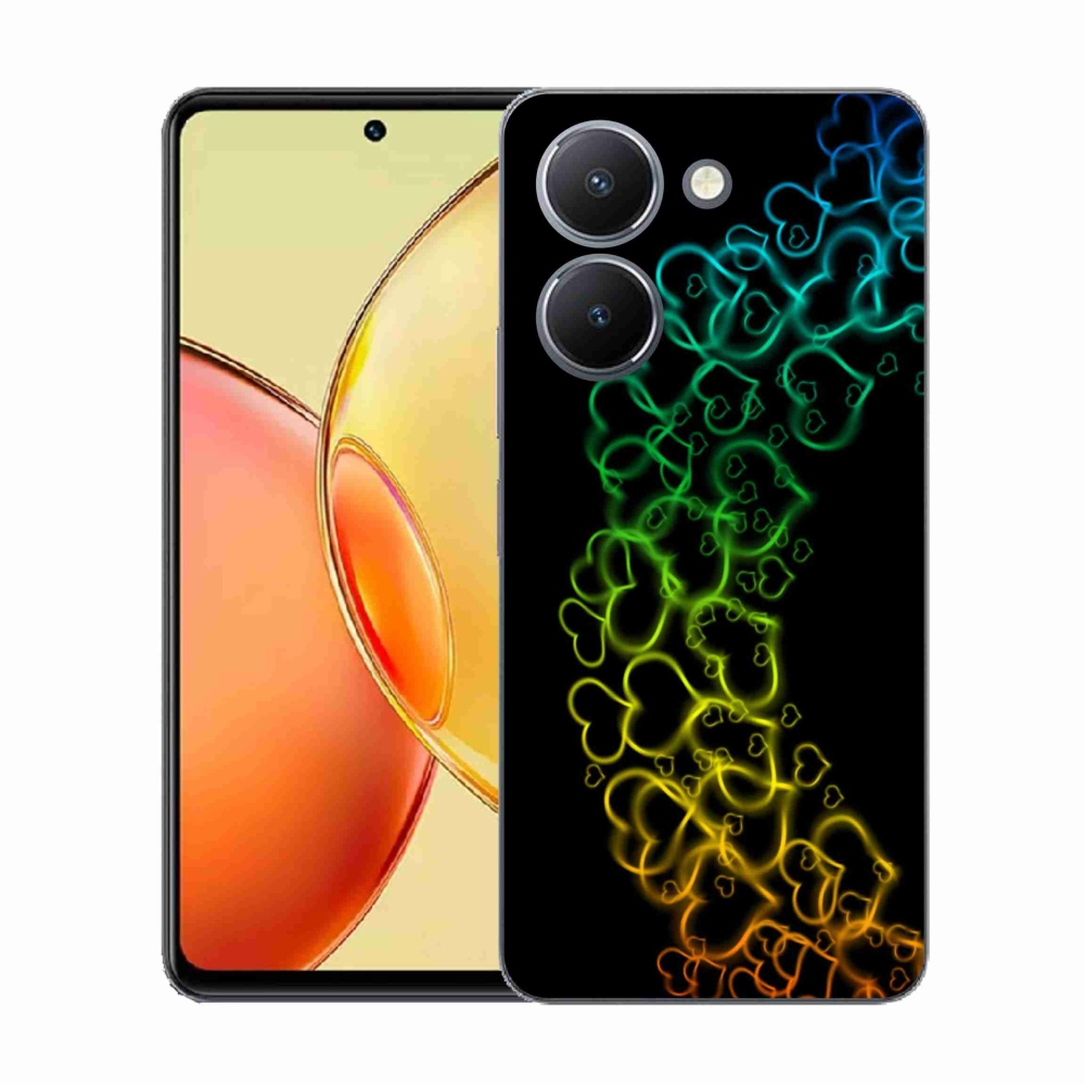Gélový kryt mmCase na Vivo Y36 - farebné srdiečka