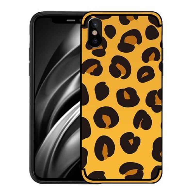 Coat gélový obal s motinem na iPhone X - leopard