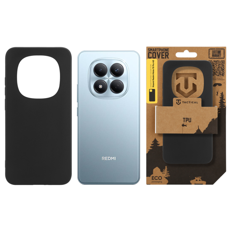Taktický kryt TPU pre Xiaomi Redmi Note 15 Pro 4G Black