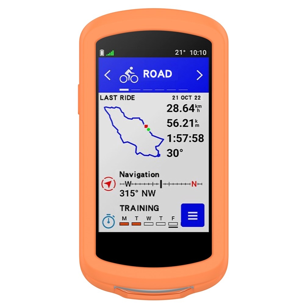 Collision silikónový obal na GPS cyklonavigácii Garmin Edge 1040 - oranžový