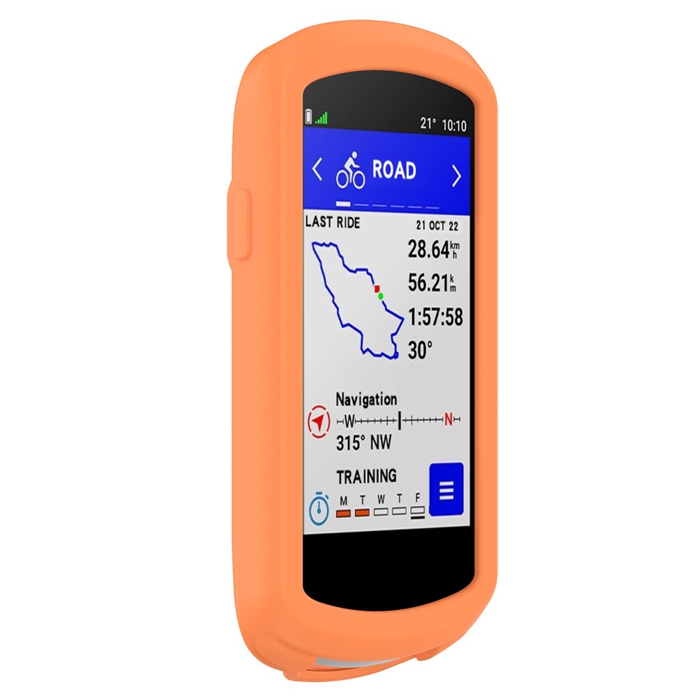 Collision silikónový obal na GPS cyklonavigácii Garmin Edge 1040 - oranžový