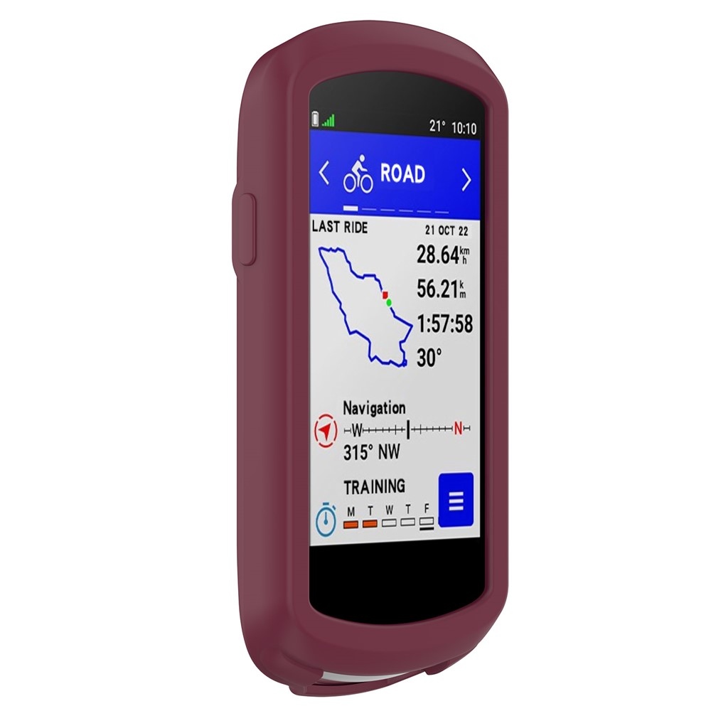 Collision silikónový obal na GPS cyklonavigácii Garmin Edge 1040 - vínový