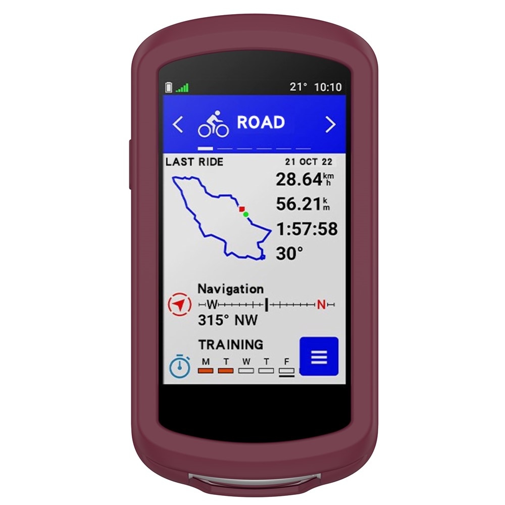 Collision silikónový obal na GPS cyklonavigácii Garmin Edge 1040 - vínový