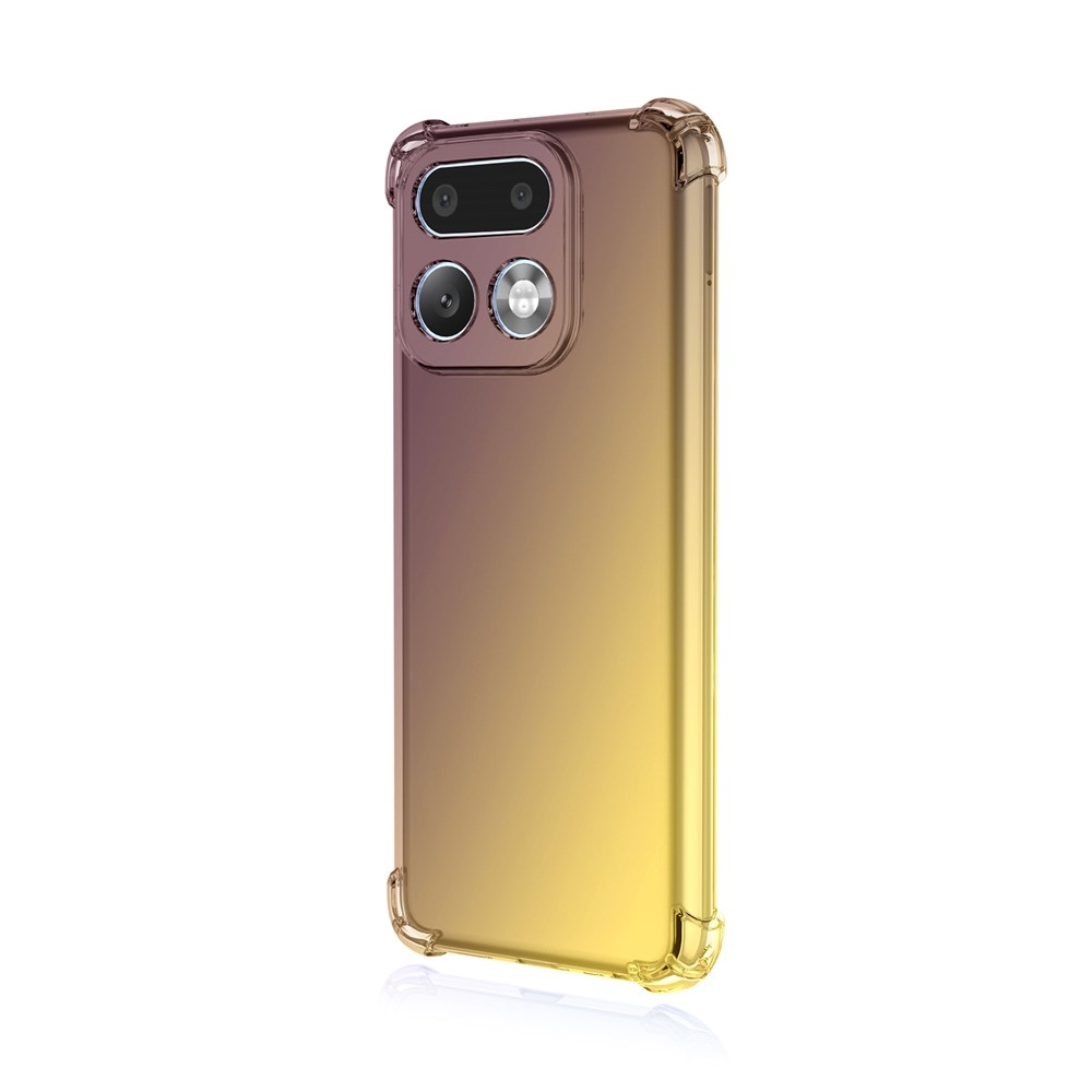 Colore odolný gélový obal s vystuženými rohmi na Realme 16 Pro+ 5G - čierny/zlatý