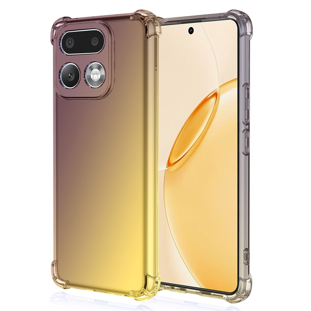 Colore odolný gélový obal s vystuženými rohmi na Realme 16 Pro+ 5G - čierny/zlatý