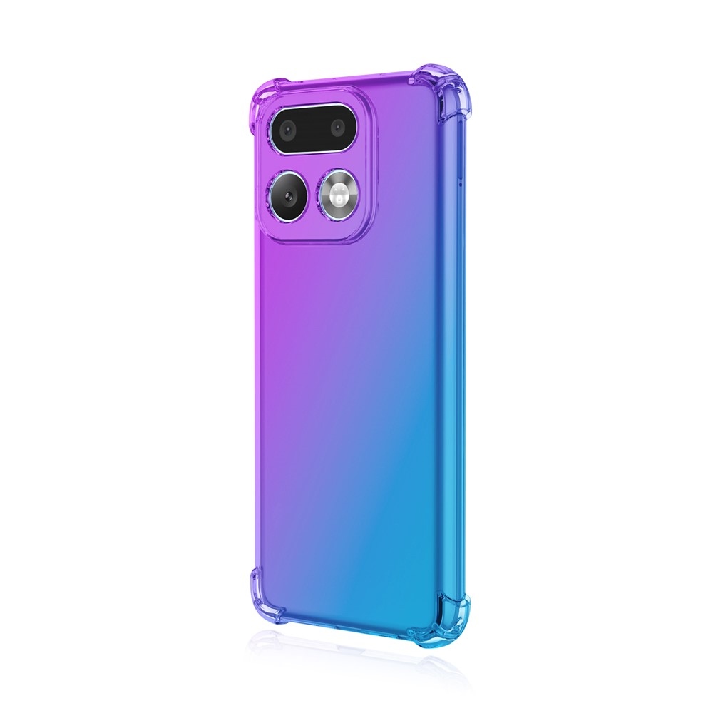 Colore odolný gélový obal s vystuženými rohmi na Realme 16 Pro+ 5G - fialový/modrý