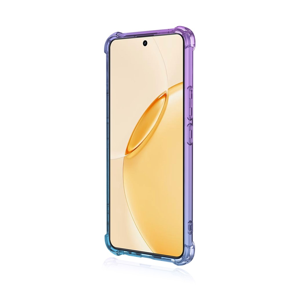 Colore odolný gélový obal s vystuženými rohmi na Realme 16 Pro+ 5G - fialový/modrý