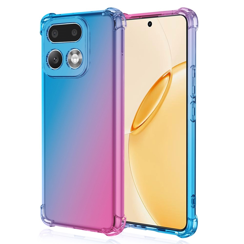 Colore odolný gélový obal s vystuženými rohmi na Realme 16 Pro+ 5G - modrý/ružový