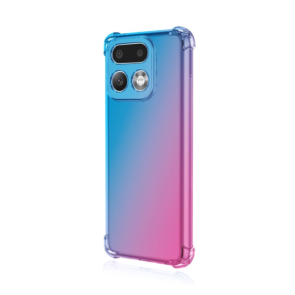 Colore odolný gélový obal s vystuženými rohmi na Realme 16 Pro+ 5G - modrý/ružový