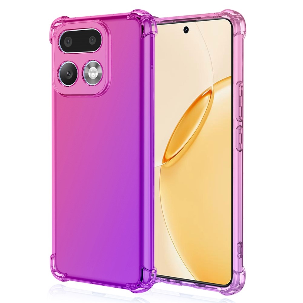 Colore odolný gélový obal s vystuženými rohmi na Realme 16 Pro+ 5G - ružový/fialový