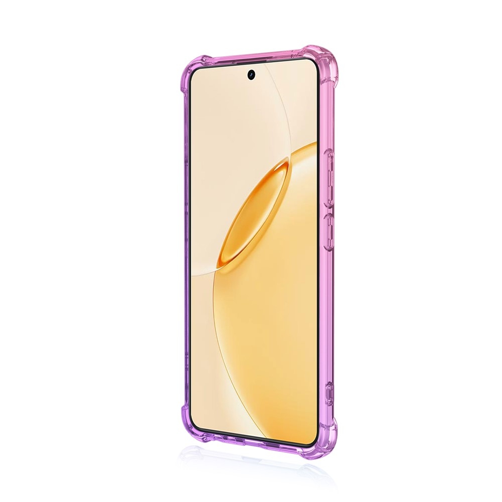 Colore odolný gélový obal s vystuženými rohmi na Realme 16 Pro+ 5G - ružový/fialový