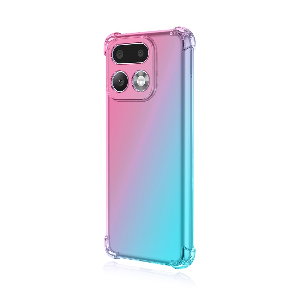 Colore odolný gélový obal s vystuženými rohmi na Realme 16 Pro+ 5G - ružový/zelený