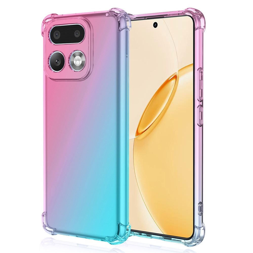 Colore odolný gélový obal s vystuženými rohmi na Realme 16 Pro+ 5G - ružový/zelený
