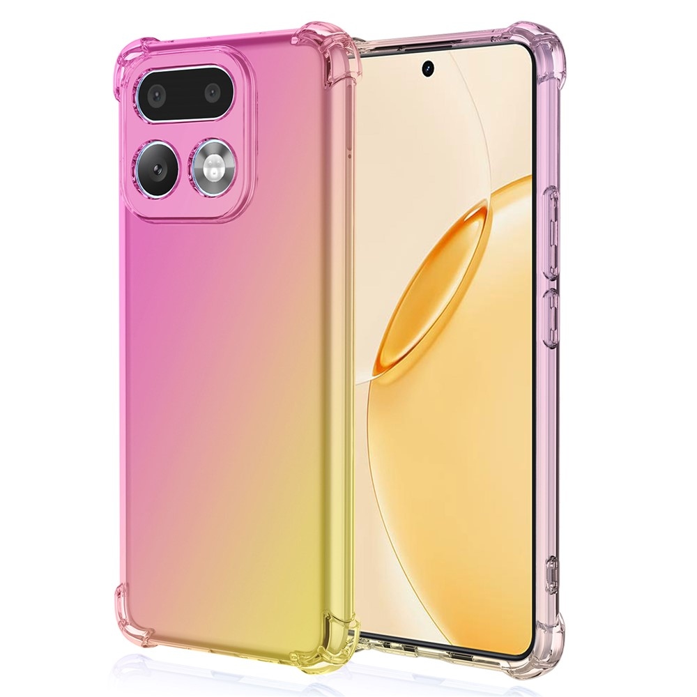 Colore odolný gélový obal s vystuženými rohmi na Realme 16 Pro+ 5G - ružový/zlatý