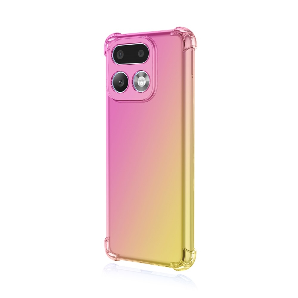 Colore odolný gélový obal s vystuženými rohmi na Realme 16 Pro+ 5G - ružový/zlatý