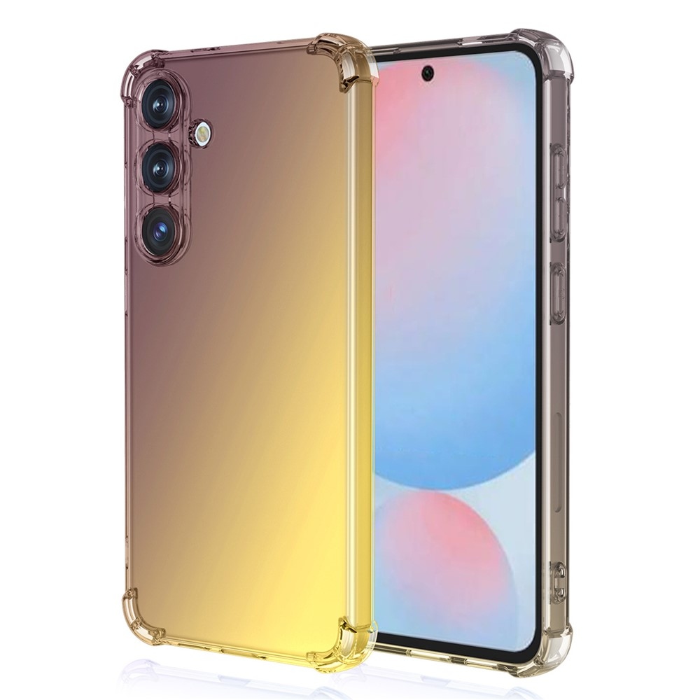 Colore odolný gélový obal s vystuženými rohmi na Samsung Galaxy A57 5G - čierny/zlatý