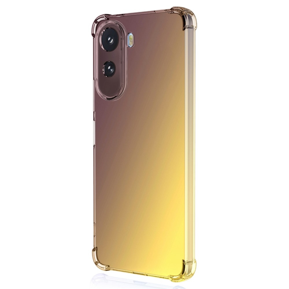 Colore odolný gélový obal s vystuženými rohmi na Xiaomi Redmi A7 Pro - čierny/zlatý