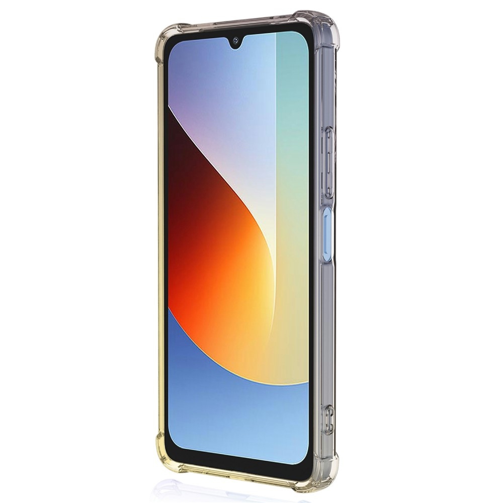 Colore odolný gélový obal s vystuženými rohmi na Xiaomi Redmi A7 Pro - čierny/zlatý
