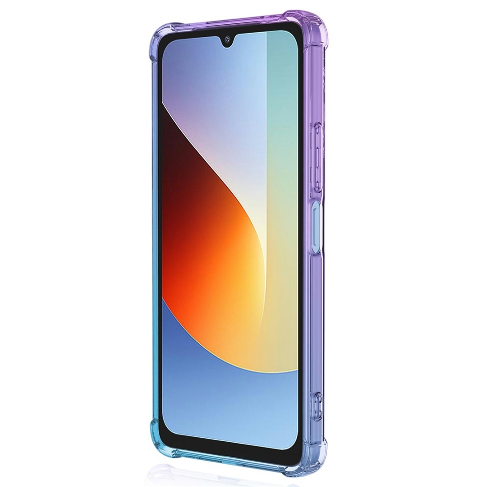Colore odolný gélový obal s vystuženými rohmi na Xiaomi Redmi A7 Pro - fialový/modrý
