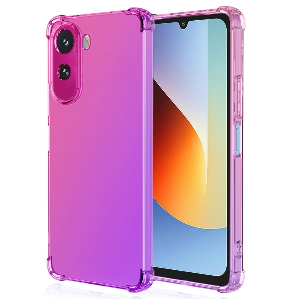 Colore odolný gélový obal s vystuženými rohmi na Xiaomi Redmi A7 Pro - ružový/fialový