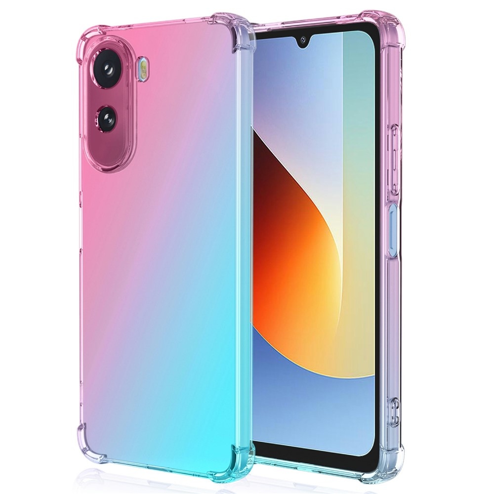 Colore odolný gélový obal s vystuženými rohmi na Xiaomi Redmi A7 Pro - ružový/zelený