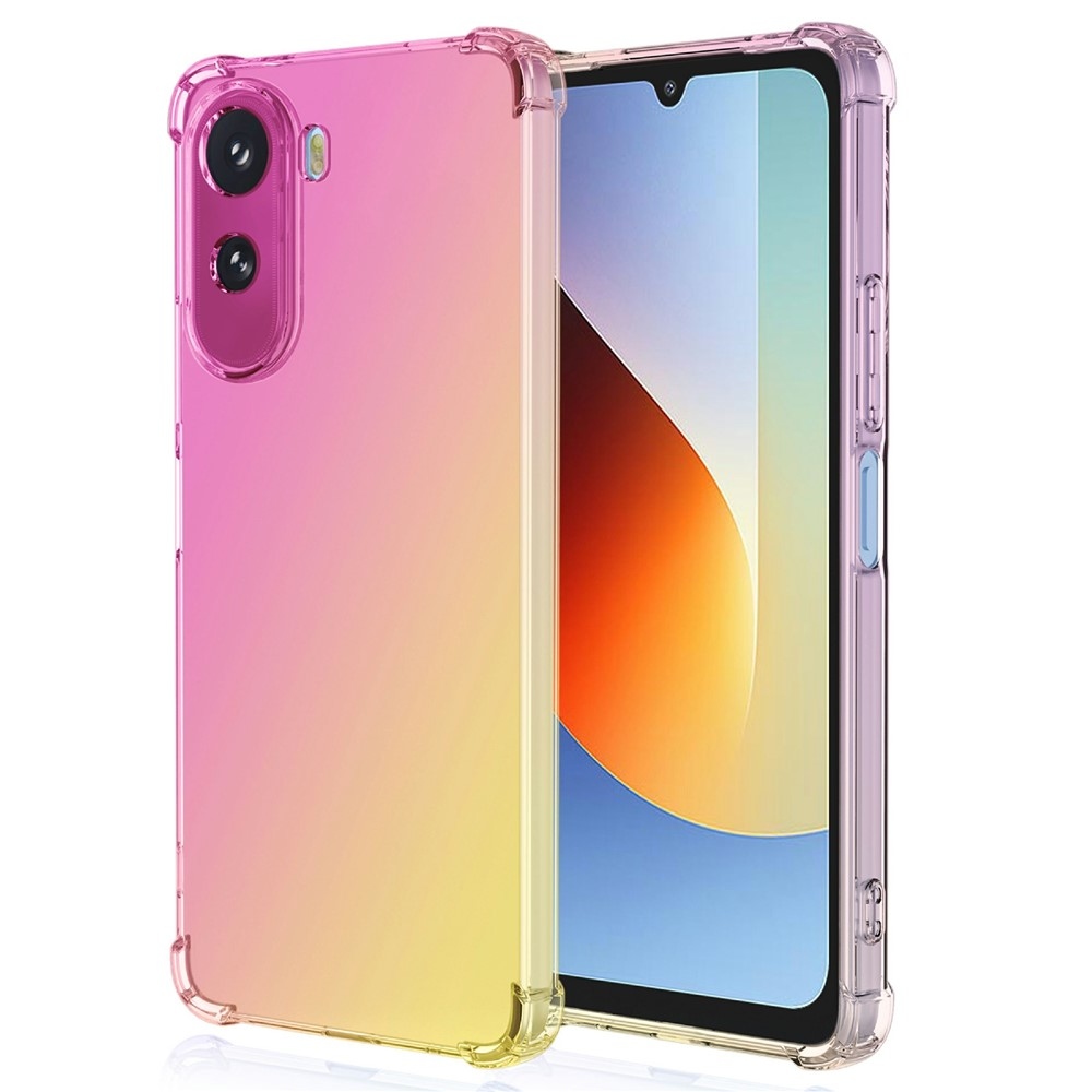 Colore odolný gélový obal s vystuženými rohmi na Xiaomi Redmi A7 Pro - ružový/zlatý
