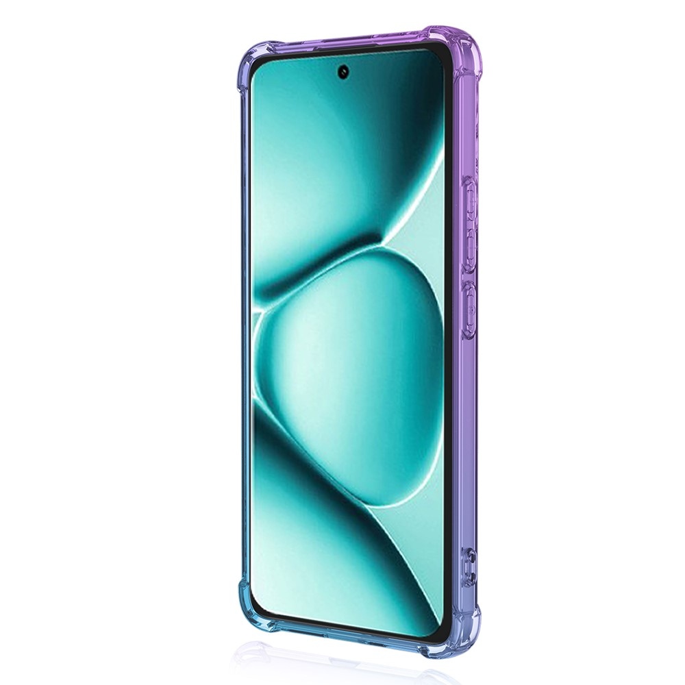 Colore odolný gélový obal s vystuženými rohmi na Xiaomi Redmi Note 15 Pro+ 5G - fialový/modrý