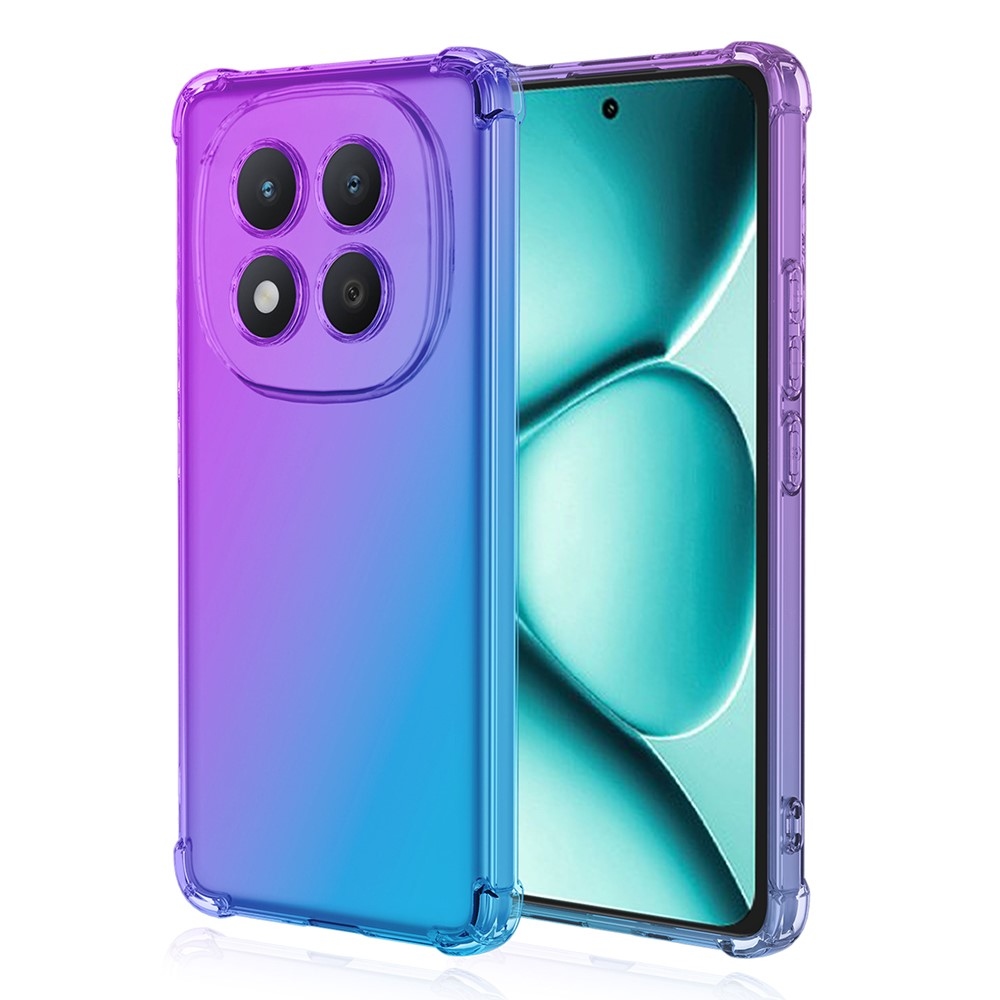 Colore odolný gélový obal s vystuženými rohmi na Xiaomi Redmi Note 15 Pro+ 5G - fialový/modrý
