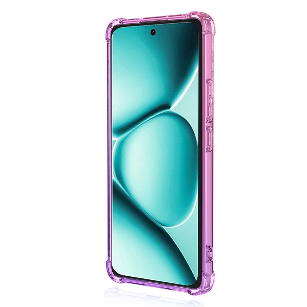 Colore odolný gélový obal s vystuženými rohmi na Xiaomi Redmi Note 15 Pro+ 5G - ružový/fialový
