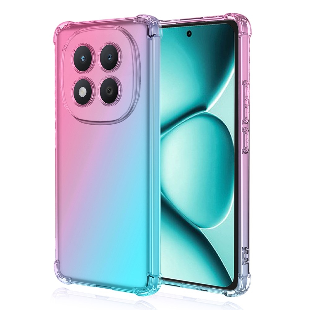 Colore odolný gélový obal s vystuženými rohmi na Xiaomi Redmi Note 15 Pro+ 5G - ružový/zelený