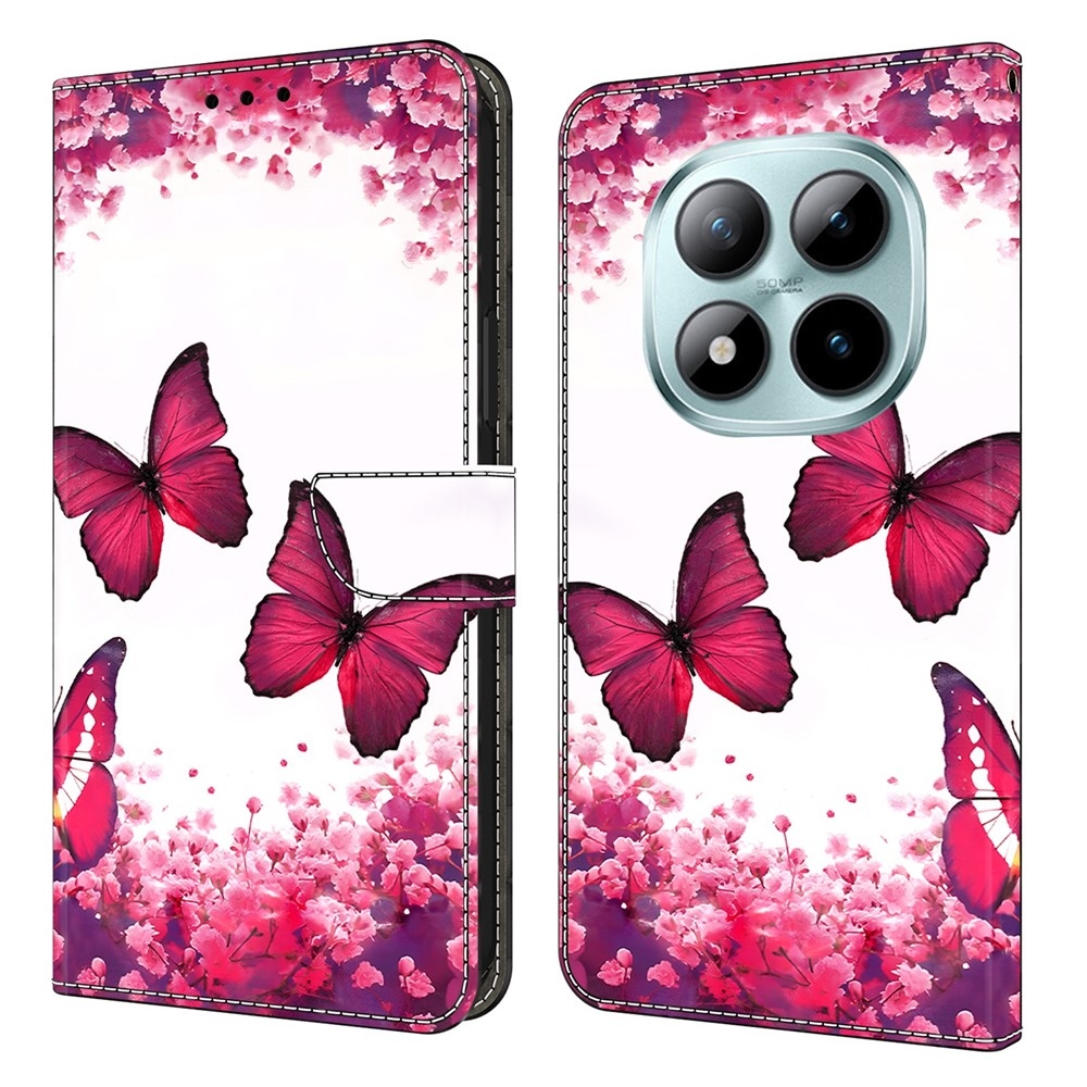 Compart knižkové púzdro na Xiaomi Poco M8 5G/Redmi Note 15 5G/Note 15 4G - červení motýle