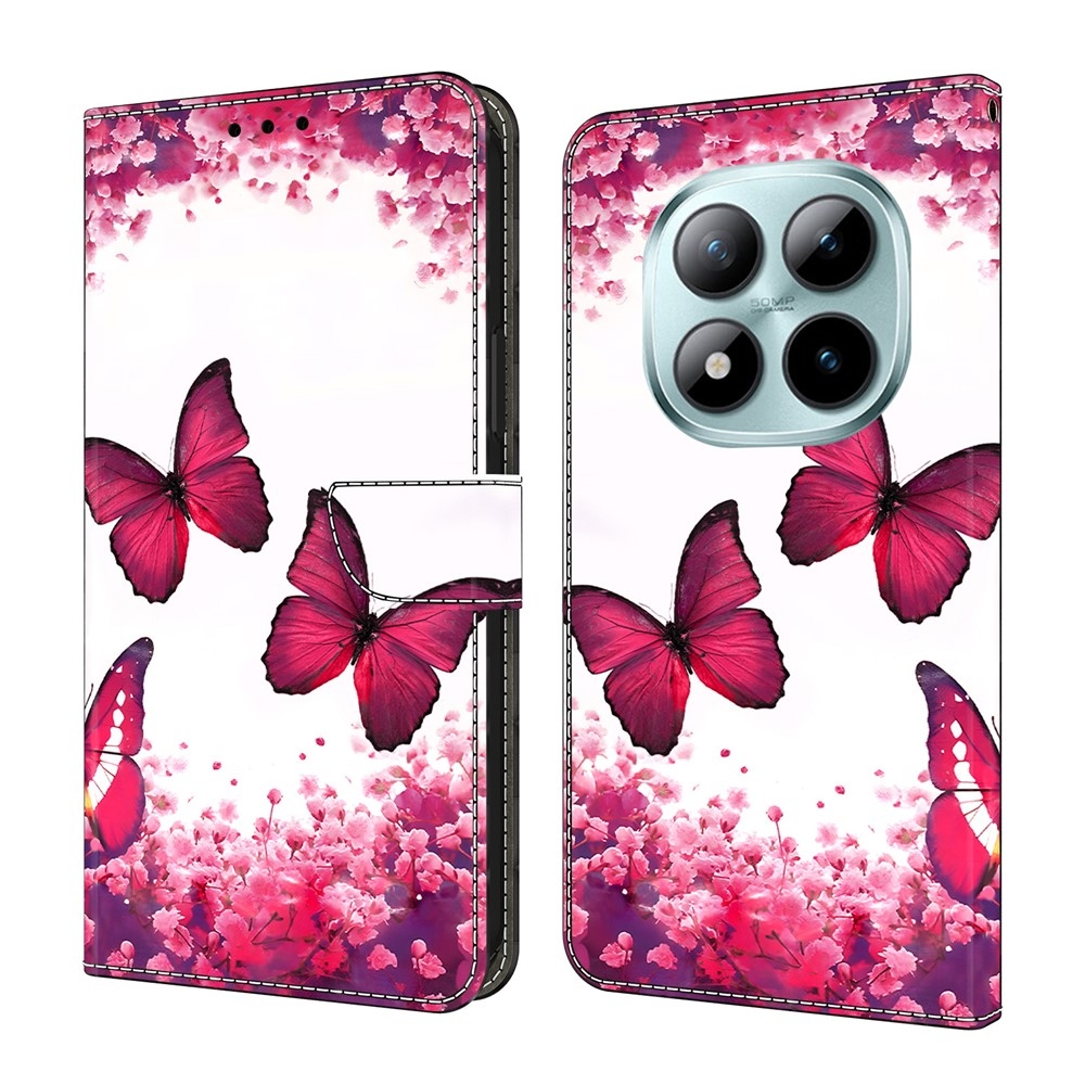 Compart knižkové púzdro na Xiaomi Redmi Note 15 Pro 5G - červení motýle