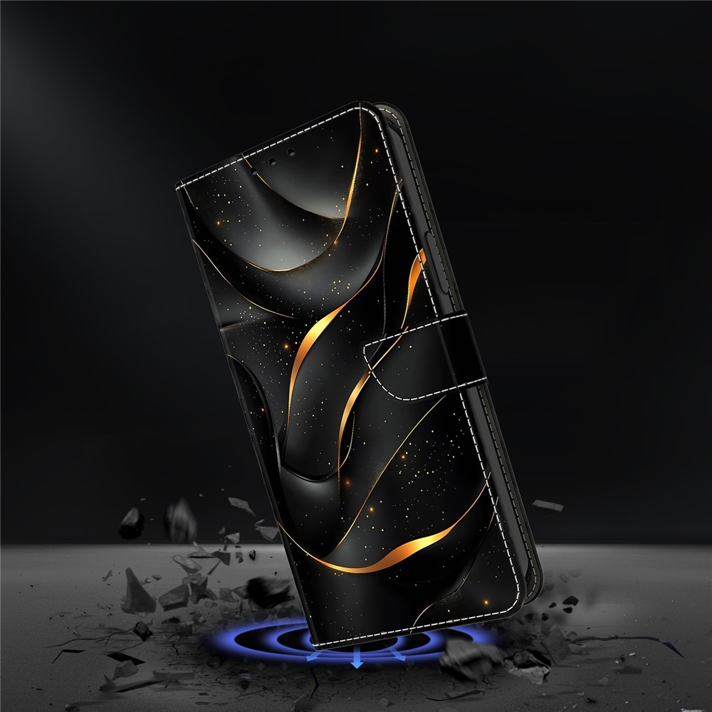 Compart knižkové púzdro na Xiaomi Redmi Note 15 Pro 5G - zlaté praskliny