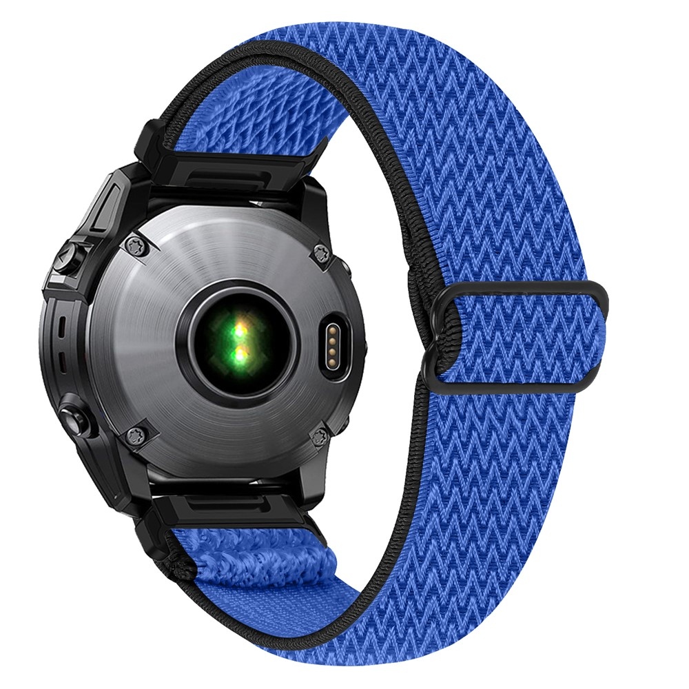Connect nylonový elastický remienok na Garmin Fenix ​​8 Pro 51mm/Fenix ​​8 51mm - čierny/modrý