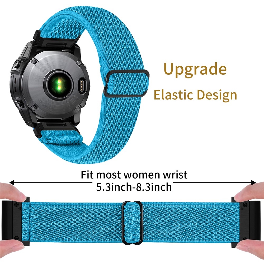 Connect nylonový elastický remienok na Garmin Fenix ​​8 Pro 51mm/Fenix ​​8 51mm - modrý