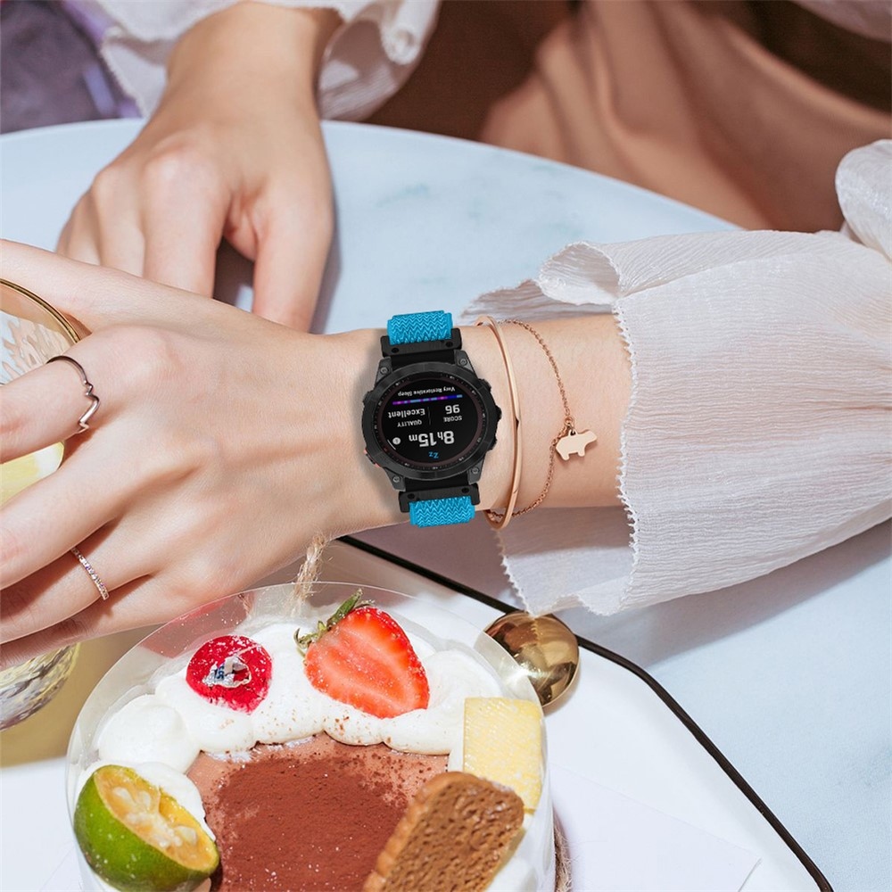 Connect nylonový elastický remienok na Garmin Fenix ​​8 Pro 51mm/Fenix ​​8 51mm - modrý