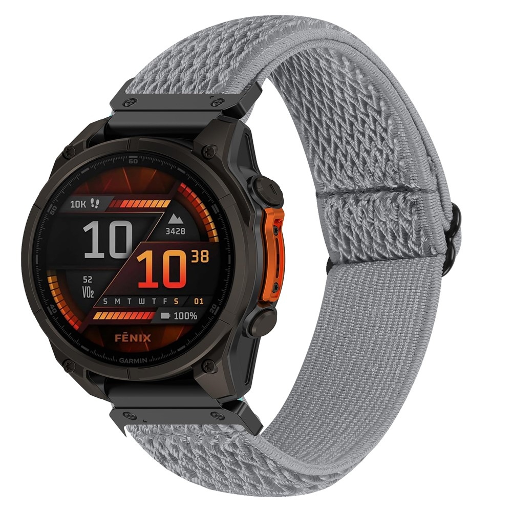 Connect nylonový elastický remienok na Garmin Fenix ​​8 Pro 51mm/Fenix ​​8 51mm - šedý