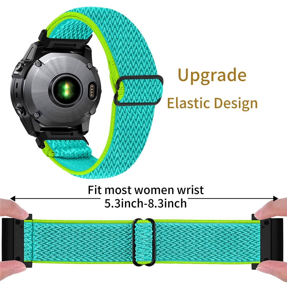 Connect nylonový elastický remienok na Garmin Fenix ​​8 Pro 51mm/Fenix ​​8 51mm - žltozelený