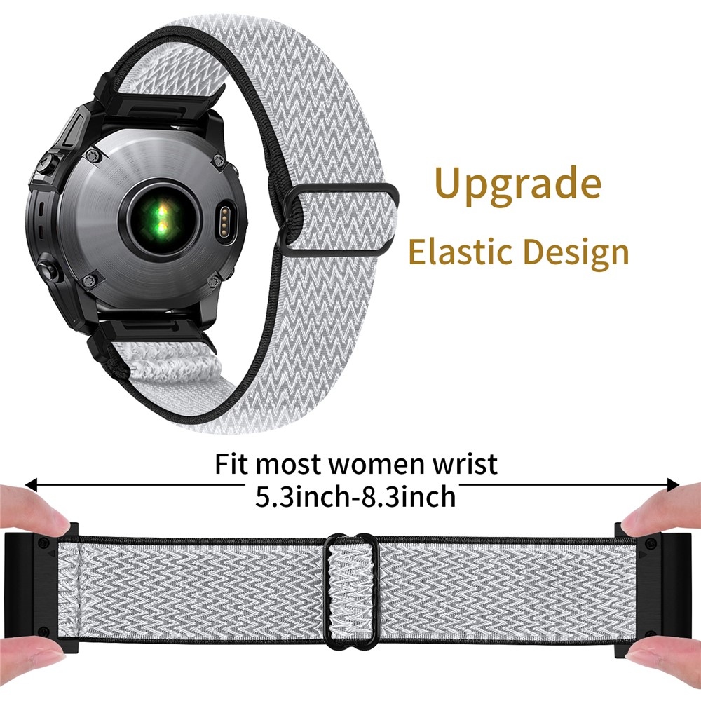 Connect nylonový elastický remienok na Garmin Forerunner 970 - čierny/biely