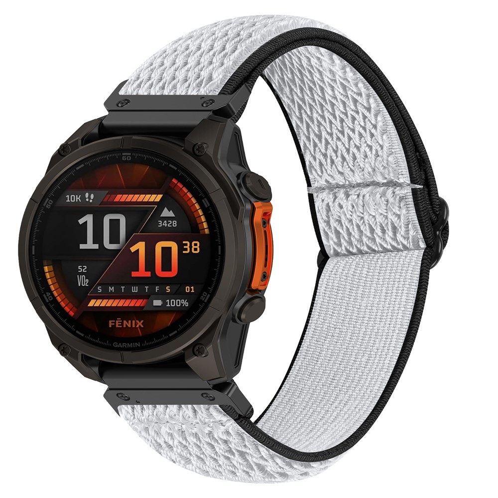 Connect nylonový elastický remienok na Garmin Forerunner 970 - čierny/biely
