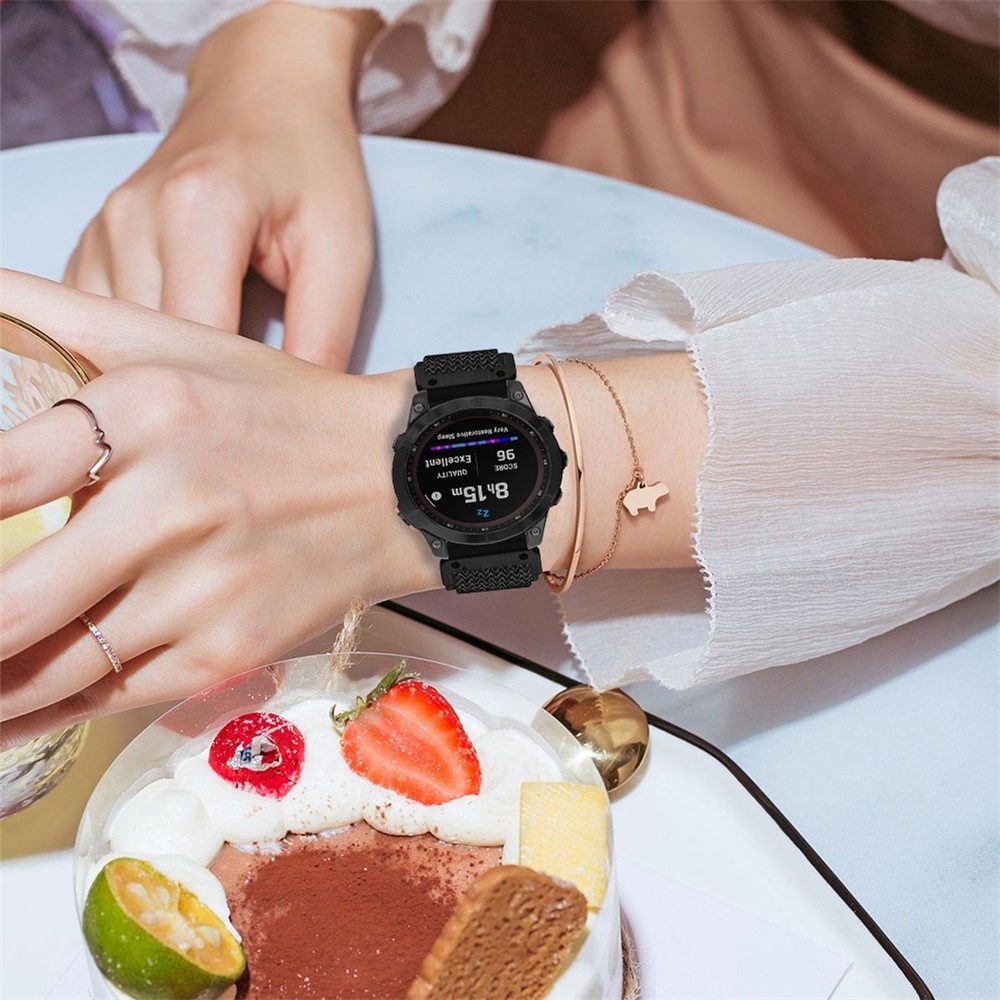 Connect nylonový elastický remienok na Garmin Forerunner 970 - čierny