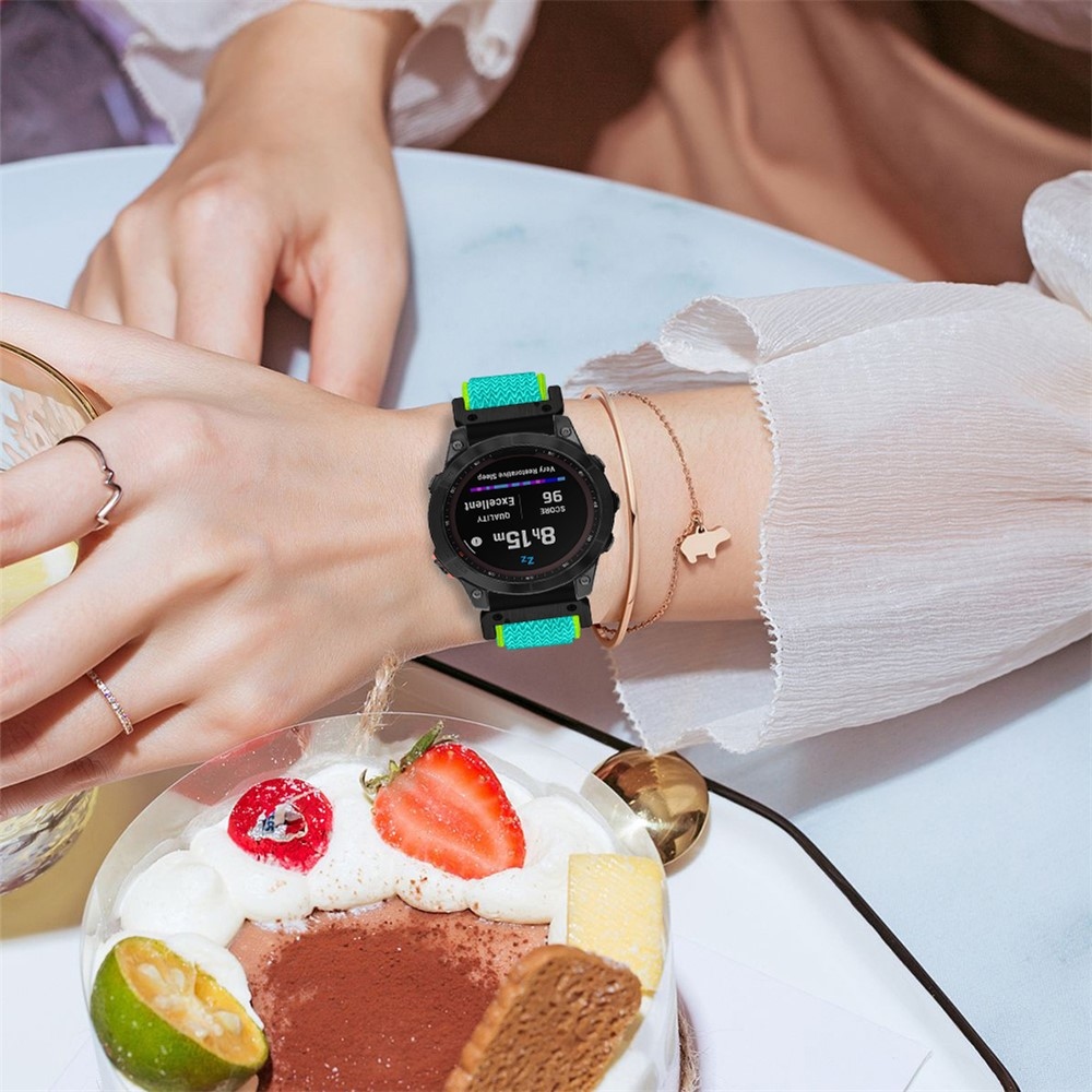 Connect nylonový elastický remienok na Garmin Forerunner 970 - žltozelený