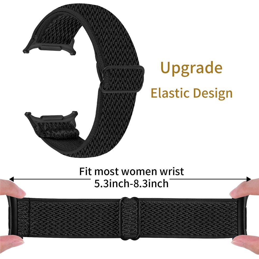 Connect nylonový elastický remienok na Samsung Galaxy Watch8 Classic 46mm/Watch8 44mm/40mm - čierny