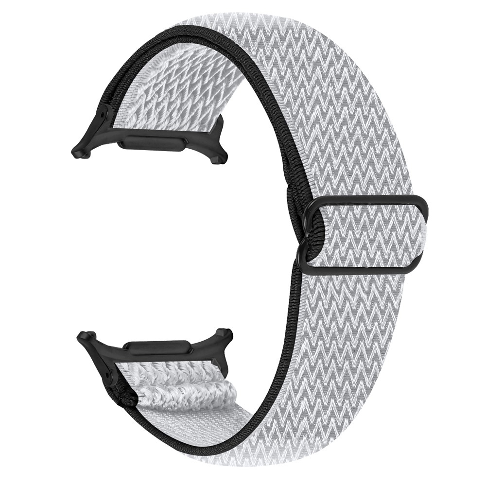 Connect nylonový elastický remienok na Samsung Galaxy Watch8 Classic 46mm/Watch8 44mm/40mm - čierny/biely