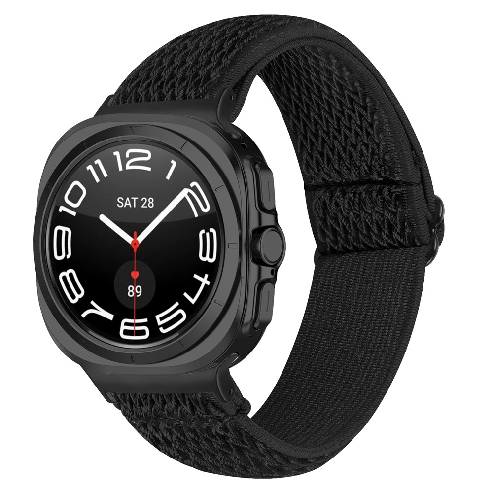 Connect nylonový elastický remienok na Samsung Galaxy Watch8 Classic 46mm/Watch8 44mm/40mm - čierny