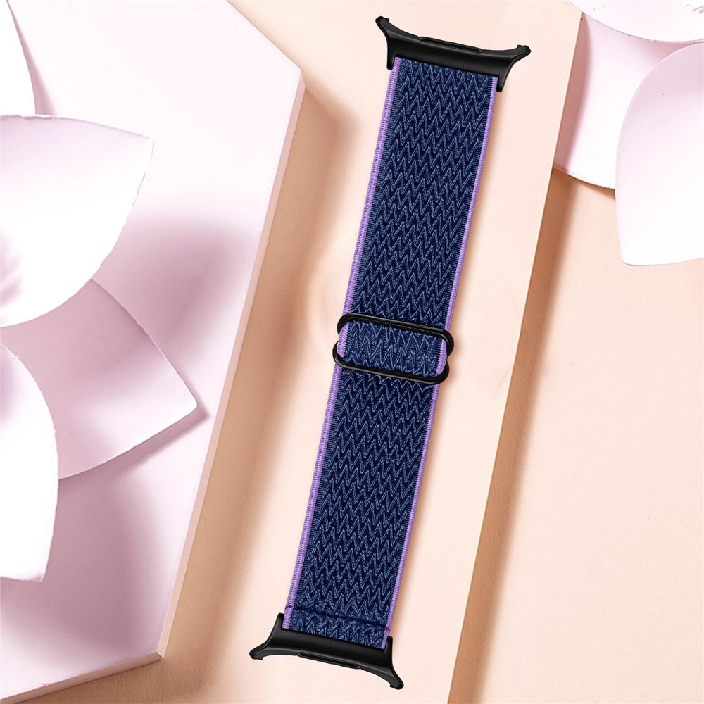 Connect nylonový elastický remienok na Samsung Galaxy Watch8 Classic 46mm/Watch8 44mm/40mm - fialový/modrý